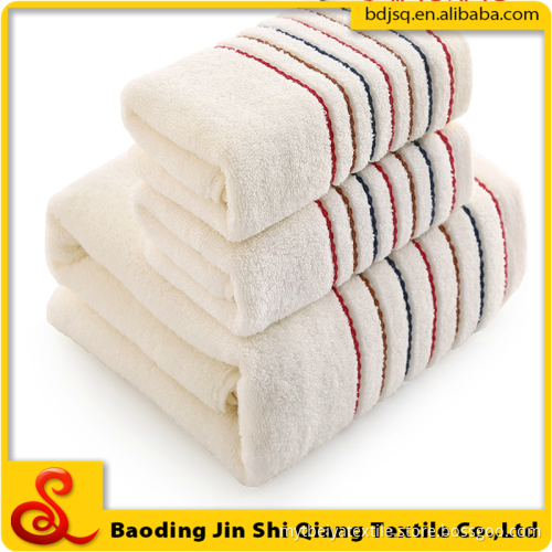 2017 hot sell 100% cotton high quality factory price embroider bath towel set